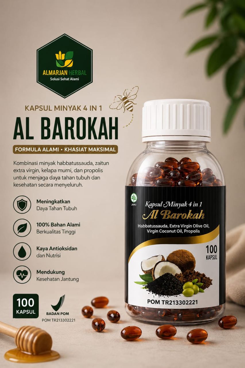 KAPSUL MINYAK 4 IN 1 AL BAROKAH 100 KPSL