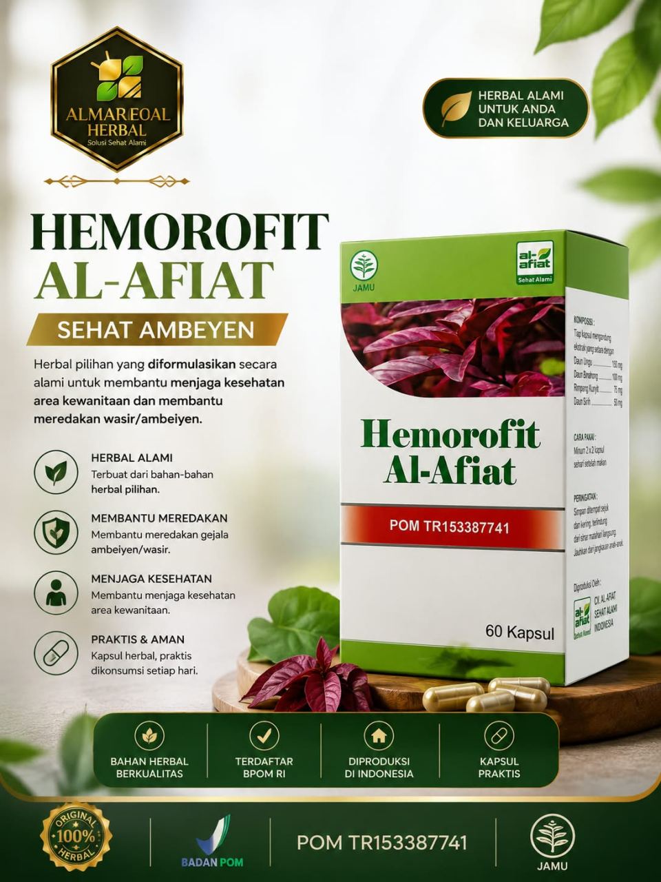 Jual HEMOROFIT 60 KPSL Asli - Al Marjan