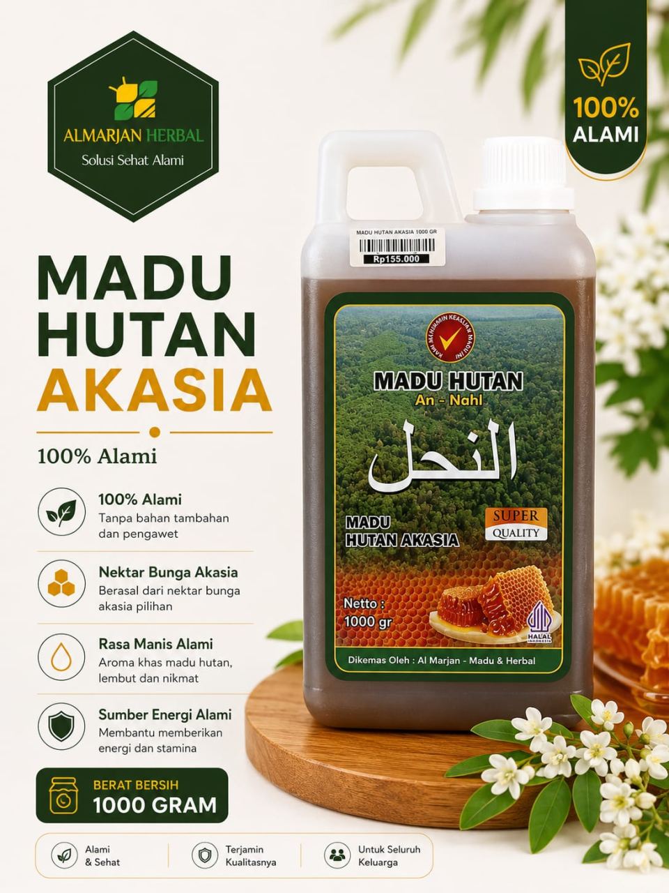 MADU AN NAHL AKASIA 1000 GR