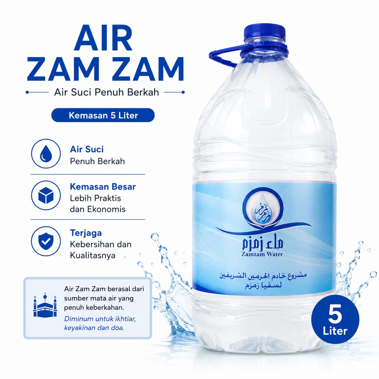 Jual ZAM ZAM 5 LITER Asli - Al Marjan